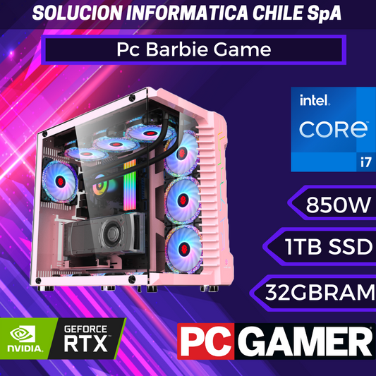 PC Barbie Game: Intel Core i7-12700KF, SSD M.2 1TB Gen4, RAM DDR5 32GB, RTX 3070