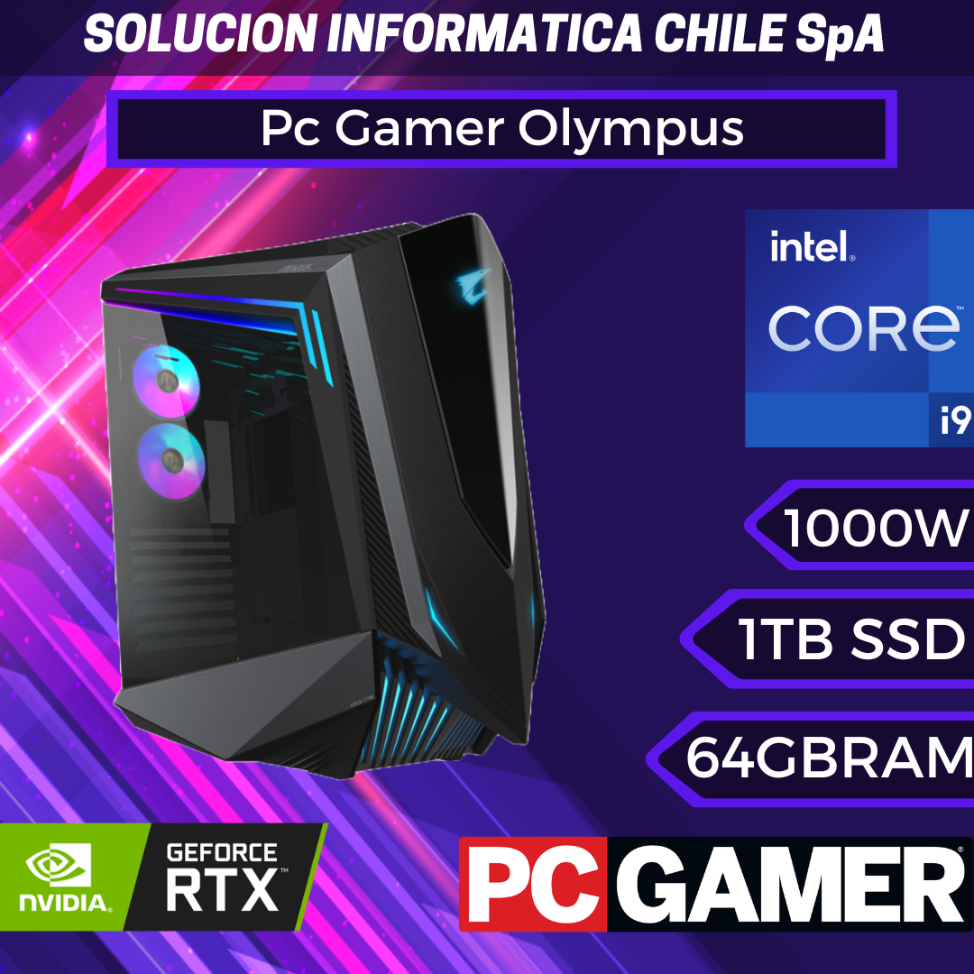 Pc Gamer Olympus: Intel Core i9 14900KF, 64GB DDR5 5600mhz, SSD de 1TB, RTX 4080 super