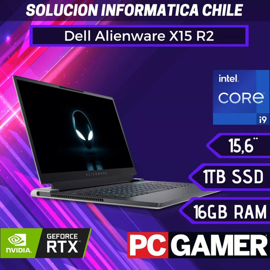 Notebook Dell Alienware X15 R2 GAMING / Intel Core i9 / 1TB SSD / 16GB Ram / NVIDIA® RTX 3080 / 15″ QHD