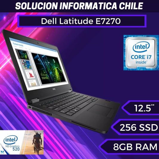 Dell Latitude E7270 I7-6600u Vproram RAM 8 GB 256GB SSSD Tactil