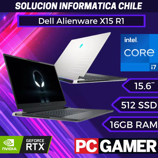 Notebook Dell Alienware X15 R1 GAMING / Intel Core i7 / 512GB SSD / 16GB Ram / NVIDIA® RTX 3070 / 15″ FHD