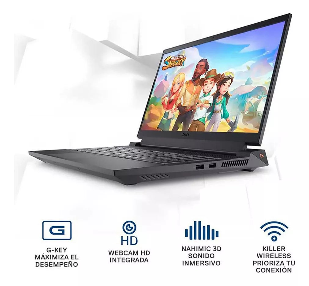 Dell Laptop para juegos G15 5535 - Pantalla FHD de 15.6 pulgadas (1920x1080) 165Hz 3ms, procesador AMD Ryzen 7-7840HS, 16 GB DDR5 RAM, 512 GB SSD, NVIDIA GeForce RTX 4060, Windows 11 Home, color gris