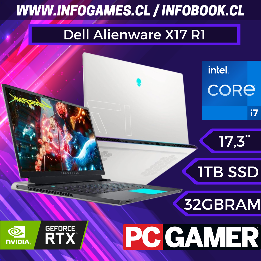 Dell Alienware X17 R1 17.3" 3840x2160 4k 120Hz / i7-11800H / 32GB RAM / 1 TB SSD / RTX 3070 8 GB