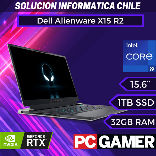 Notebook Dell Alienware X15 R2 GAMING / Intel Core i9 / 1TB SSD / 32GB Ram / NVIDIA® RTX 3080 / 15″ QHD