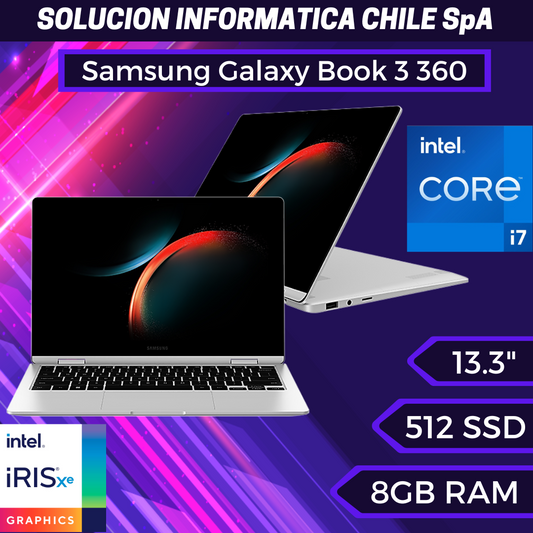 Galaxy Book 3 360 Intel Core i7 13va Gen Iris Xe Graphics 8GB RAM 512GB SSD 13"