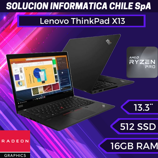 Lenovo ThinkPad X13 Gen 1 - AMD Ryzen 5 PRO 4650U, 16GB RAM, 512GB SSD, 13.3" FHD Táctil