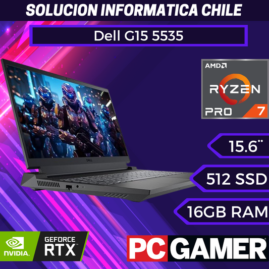 Dell Laptop para juegos G15 5535 - Pantalla FHD de 15.6 pulgadas (1920x1080) 165Hz 3ms, procesador AMD Ryzen 7-7840HS, 16 GB DDR5 RAM, 512 GB SSD, NVIDIA GeForce RTX 4060, Windows 11 Home, color gris