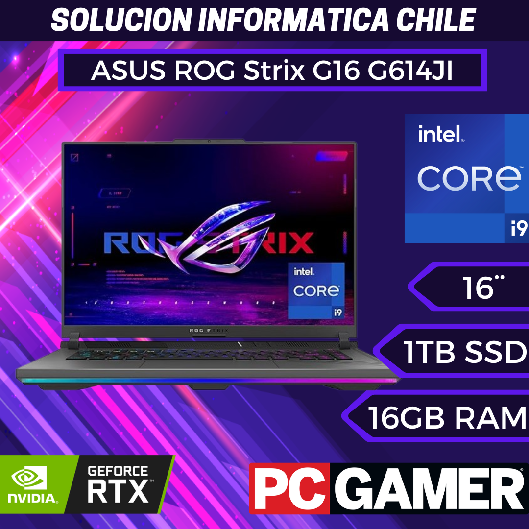 ASUS ROG Strix G16 (2023) Laptop para juegos, 16" 16:10 FHD 165Hz, GeForce RTX 4070, Intel Core i9-13980HX, 32GB DDR5, 1TB PCIe SSD, Wi-Fi 6E, Windows 11, G614JI-AS94, Eclipse Gray