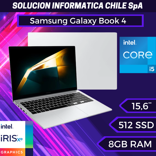 Galaxy Book4 Intel Core 5 Intel Graphics 8GB RAM 512GB 15.6" Silver