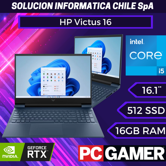 Victus 16-d0500la  Intel Core i5 11th gen, 16GB de RAM, 512 GB de SSD, RTX 3050