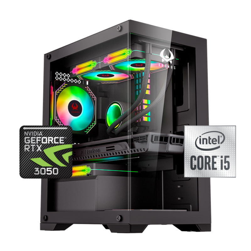 Pc Gamer Sonic: Intel Core i5-10400F, RTX 3050 8GB, SSD m.2 de 1TB, RAM 16 GB, Wifi