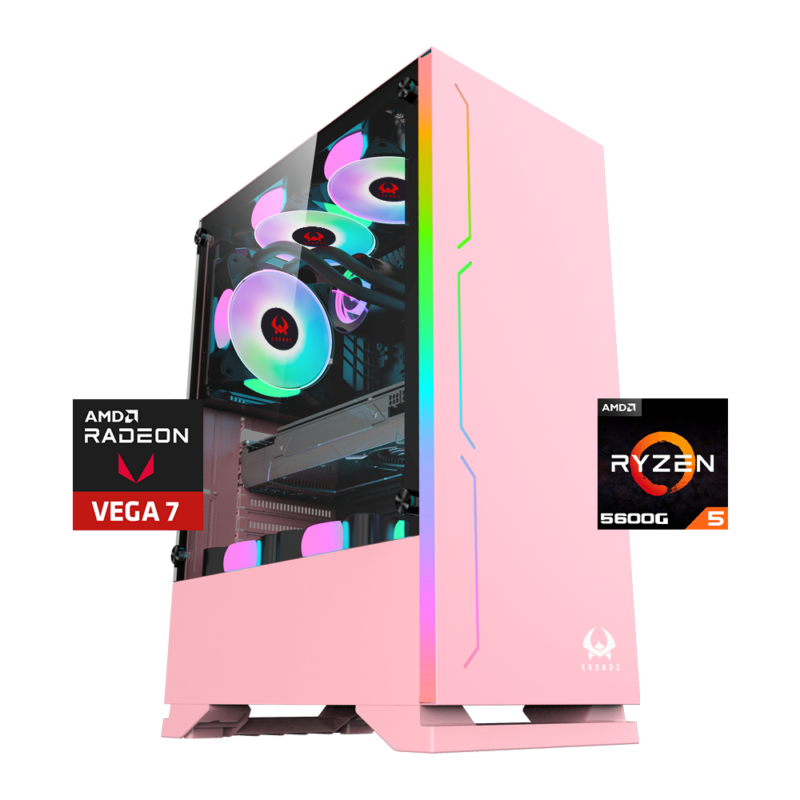 PC Gamer Dreamfyre 5 Pink: Ryzen 5 5600G, SSD M.2, RAM 16GB (3200MHz, D-Channel)