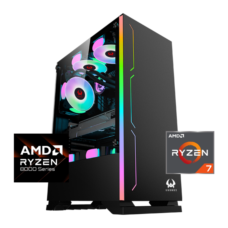 PC Gamer Titan 7: Ryzen 7 8700G, SSD M.2 de 1TB, Radeon 780M, 32GB RAM DDR5